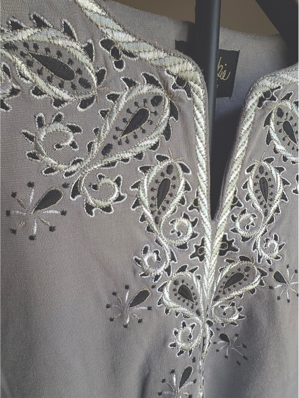 Bob Mackie Wearable Art Embroidered Tunic S - image 3